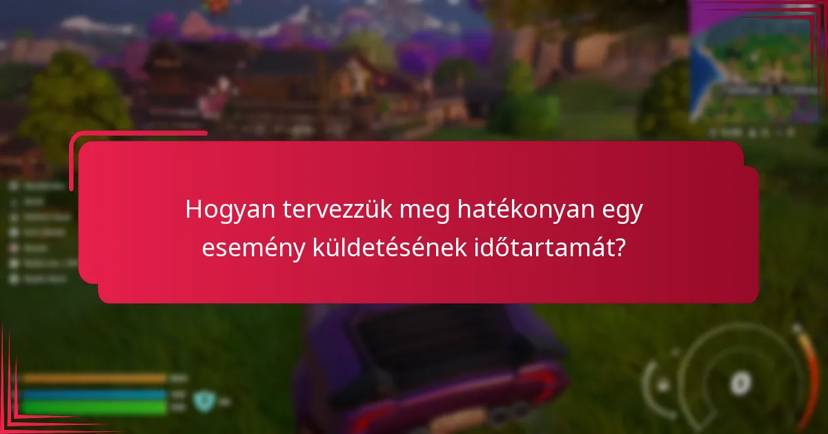 Hogyan tervezzük meg hatékonyan egy esemény küldetésének időtartamát?